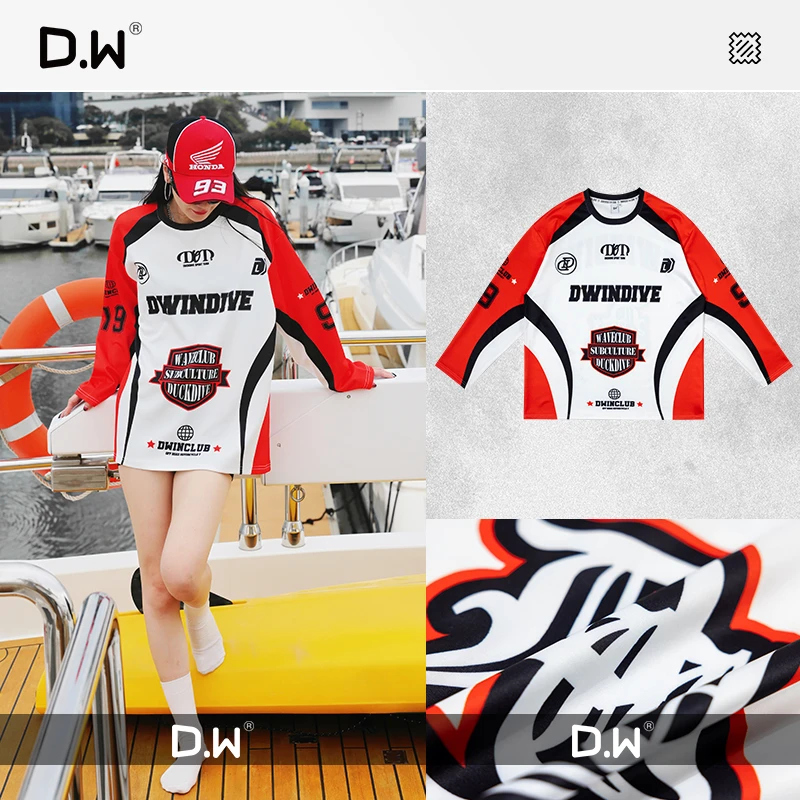 【DW原创设计】秋冬圆领套头长袖宽松时尚街头潮牌百搭上衣女IN1276