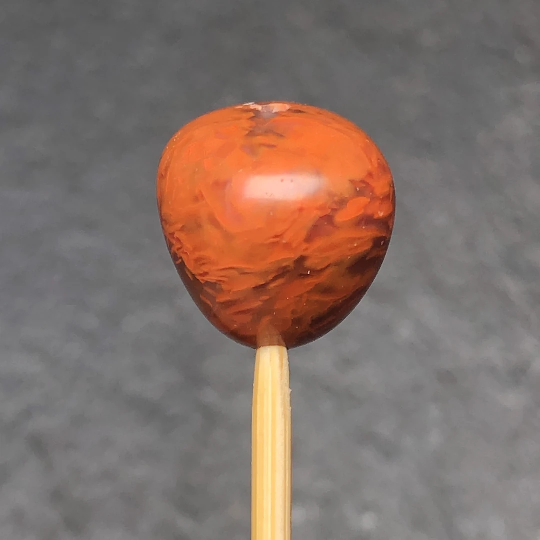 川料原矿南红手工打磨随行珠子尺寸11.5x10.5x9.5毫米，无裂