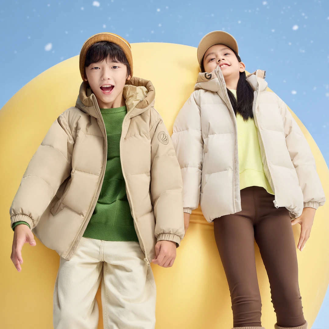 波司登儿童羽绒服连帽宽松加厚保暖冬季百搭休闲时尚秋冬女童男童