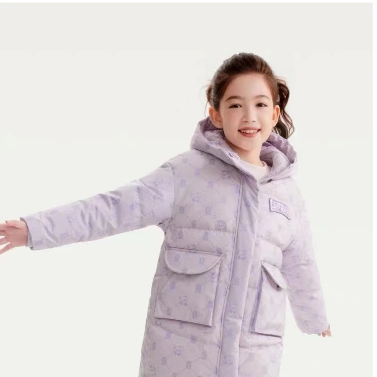 波司登儿童防寒羽绒服男女中款时尚潮流连帽羽绒服