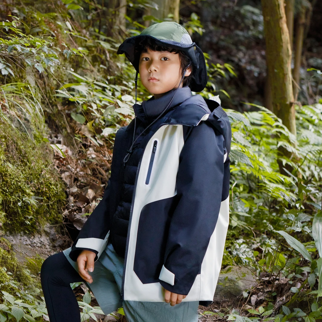 波司登2024秋季新款童装三合一户外加绒羽绒服T40132310