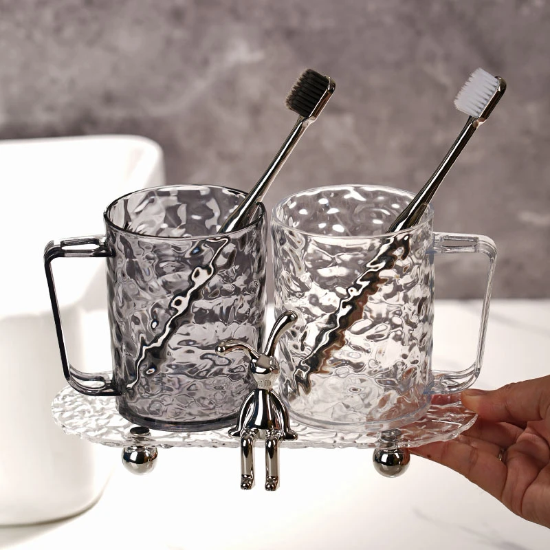 刷牙杯高档牙杯男士洗漱杯漱口杯轻奢情侣款儿童刷牙杯子学生专用