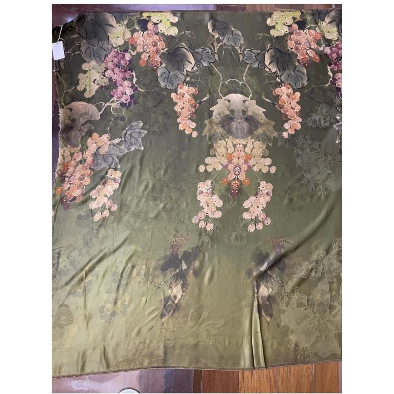 绿葡萄宽幅提花重缎140幅32姆米//一经裁剪不支持七天无理由