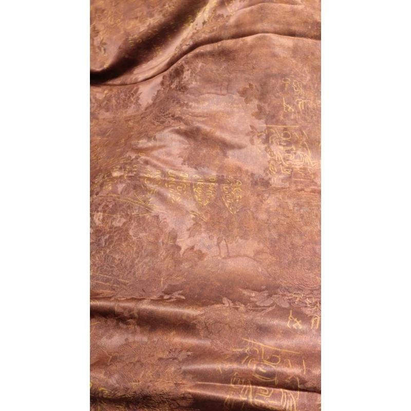 红底甲骨文提花重缎110幅宽29姆米//一经裁剪不支持七天无理由