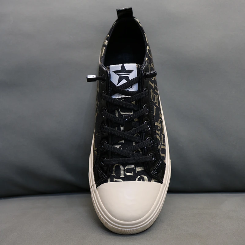 高品质2024男士帆布鞋新款时尚百搭一脚蹬板鞋潮流休闲低帮潮鞋男