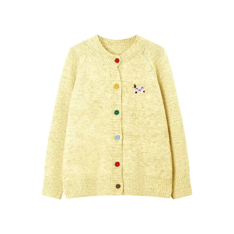 La Vague 腊肠狗彩扣针织开衫 BAW40033 002