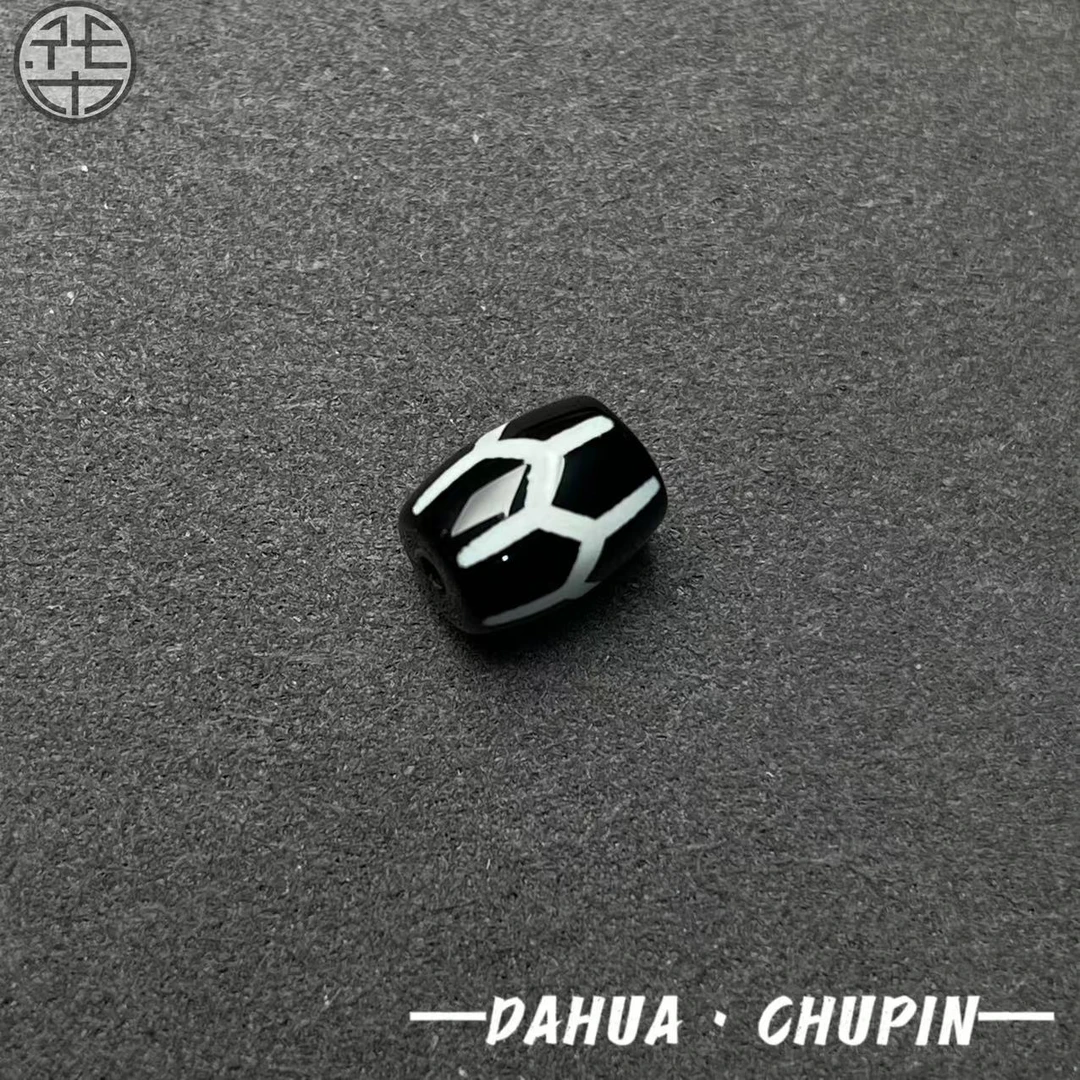 黑玛瑙配饰兽甲珠文玩配饰尺寸8x6mm