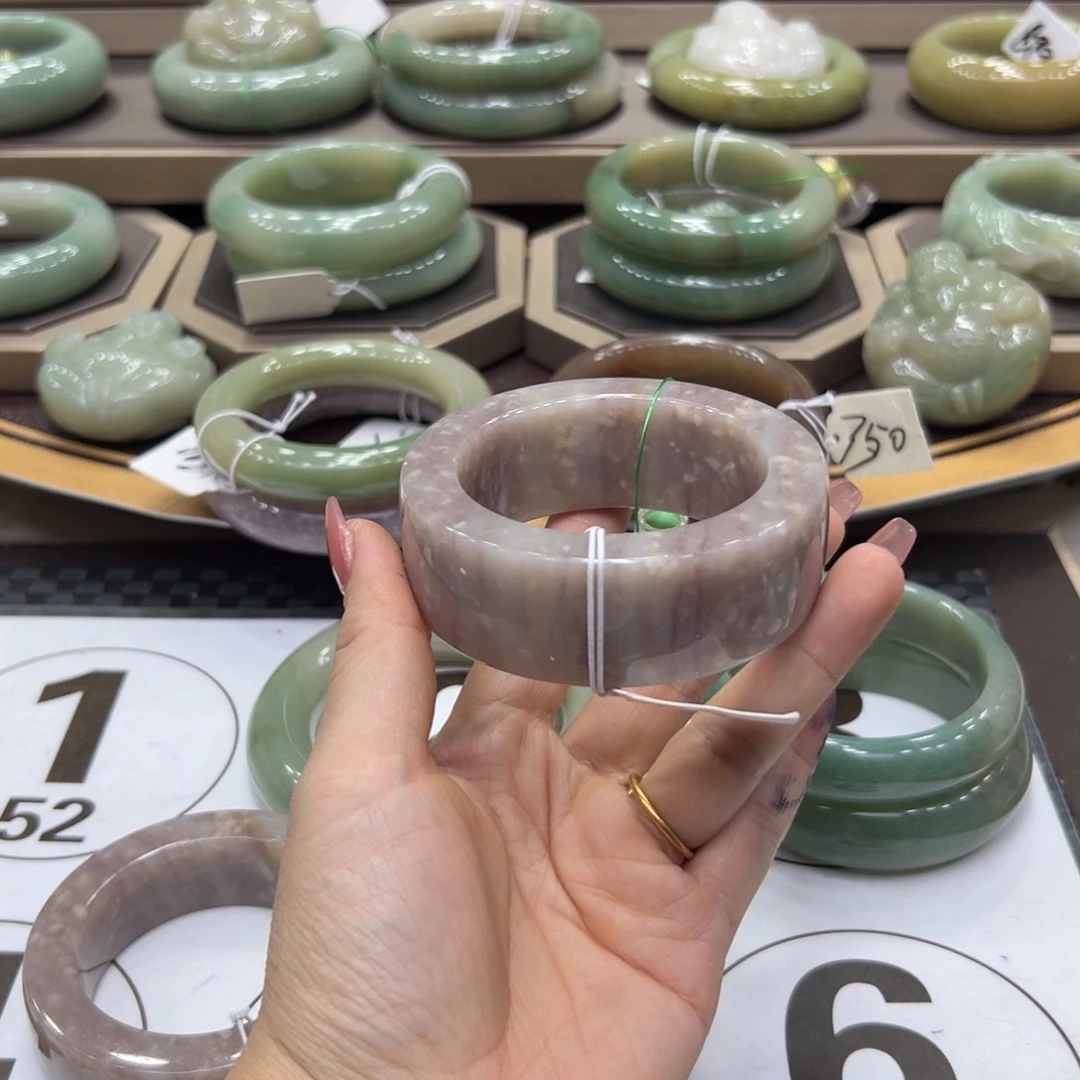 石英质玉手镯银S925镀金镶嵌呐***m