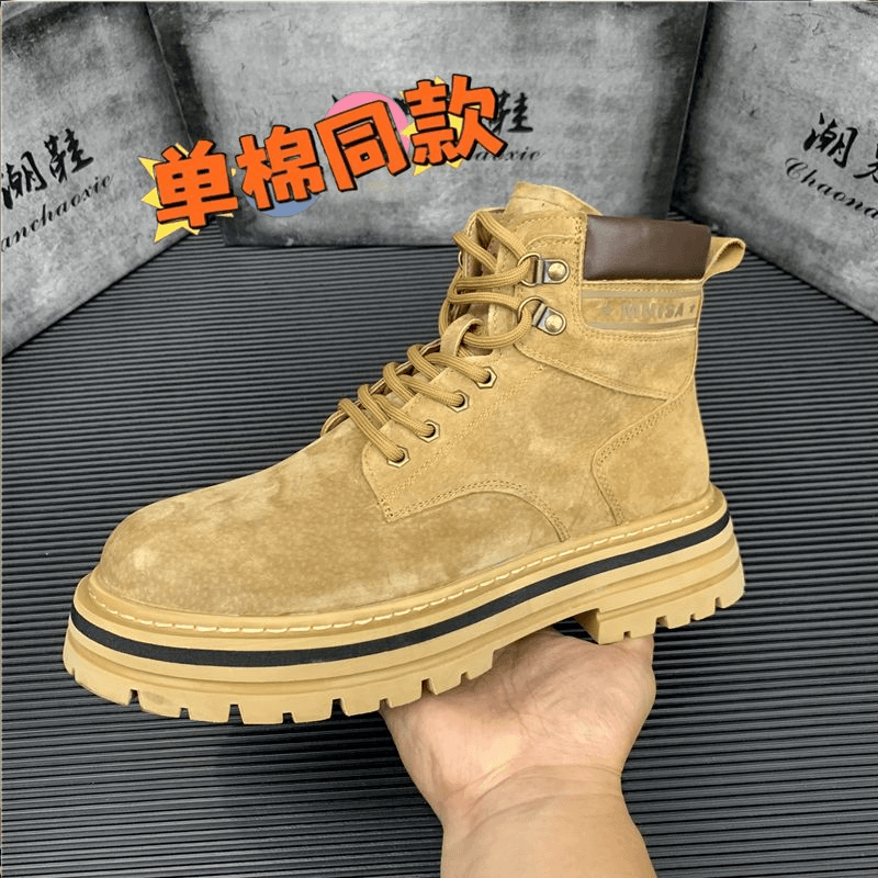 百搭男鞋2023高帮新款战狼拉德时尚爆款马丁机车英伦工装加厚靴