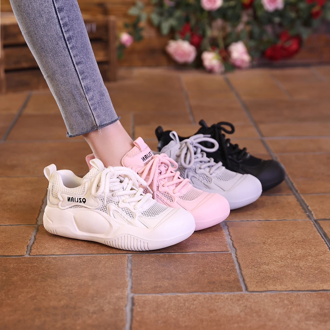 千之恋断码现货增高4CM2025夏复古网面高能感休闲风气质女鞋3522