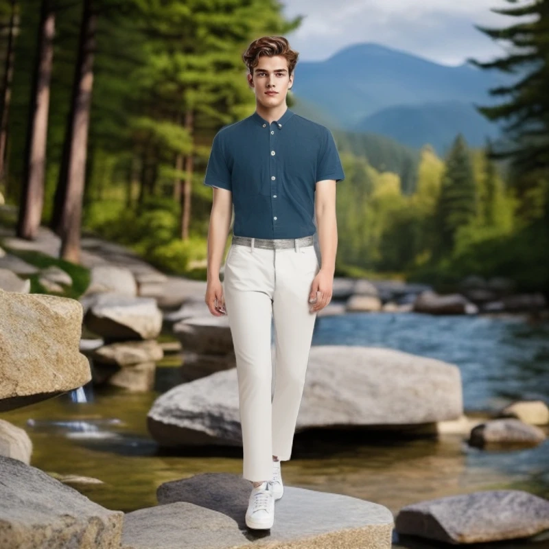 【601-800号】2024夏季新款外单男装尾货出口大牌剪标男衬衣衬衫