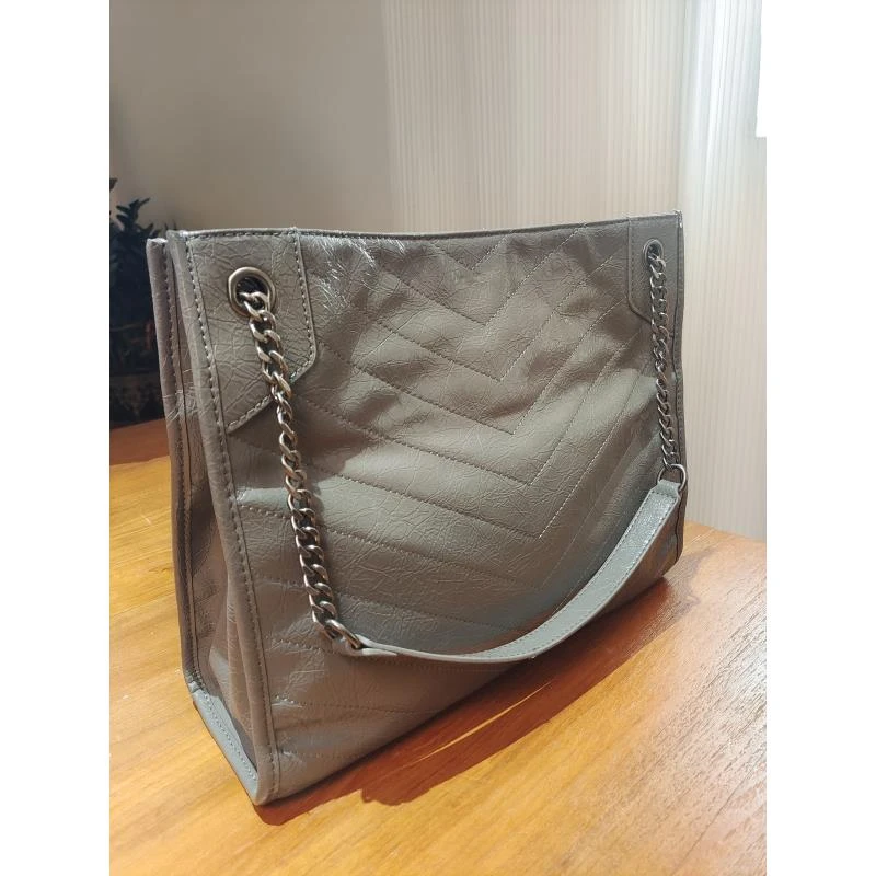 HIRMRIS手工真皮包YD362  大爆裂灰阳