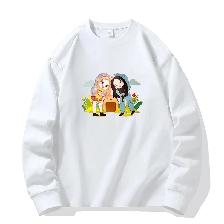 泰剧我们的秘密Lingorm同款卡通印花短袖T恤男女款休闲可爱风圆领