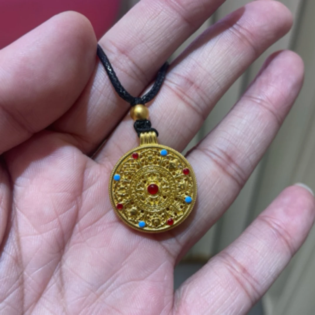 周大生足金珐琅彩八宝罗盘