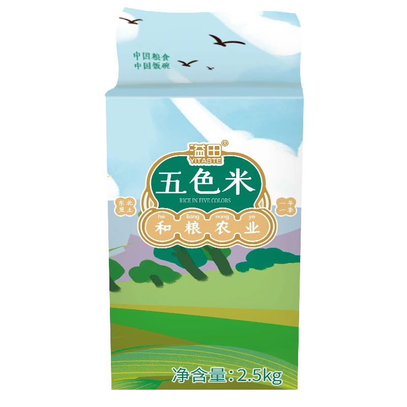 溢田五色糙米5斤东北五谷杂粮红米黑米糙米玉米糁高粱米
