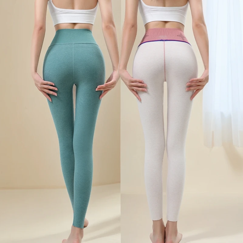 3.0版本！高腰塑型!羽绒+桑蚕丝可外穿可内搭~女士秋冬瑜伽钢琴裤