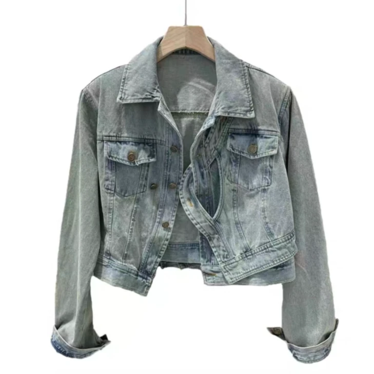 慧雯儿新款时尚显瘦上衣牛仔女外套