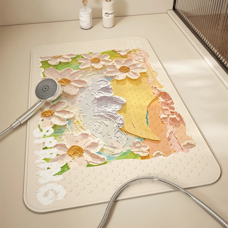 浴室防滑垫儿童老人淋浴按摩脚垫洗澡防摔PVC吸盘垫洗手间卫生间