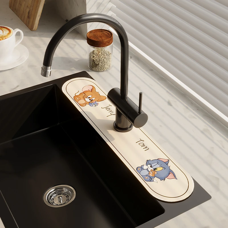 洗手台吸水垫卫生间洗漱台台面垫厨房水龙头水槽窄边浴室沥水垫子