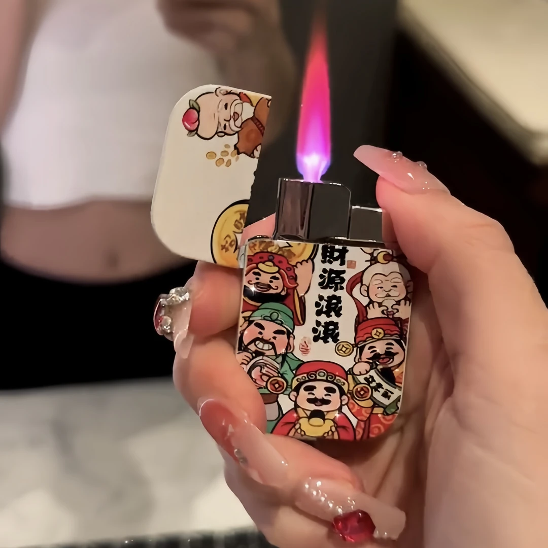 我猫呢/新年款发财源滚滚好运暴富国潮网红创意防风打火机男女