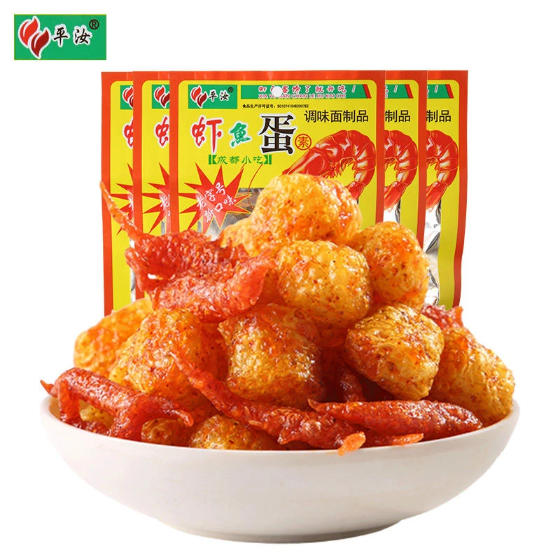 虾鱼蛋辣条8090后儿时记忆校园怀旧五毛钱麻辣解馋小零食虾扯小吃