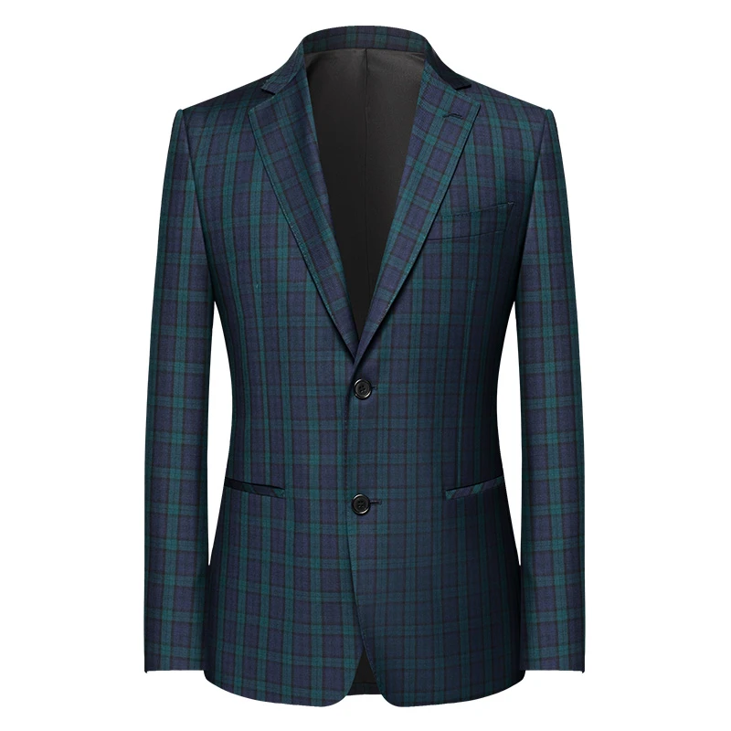 【本派】澳洲进口羊毛西服商务休闲苏格兰格纹单西（送羊毛衫）