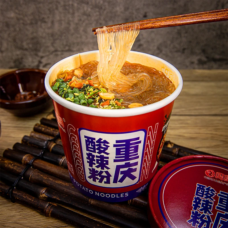 【整箱6桶】酸辣粉桶装 地道重庆红薯粉非油炸粉丝速食免煮美味嗦粉