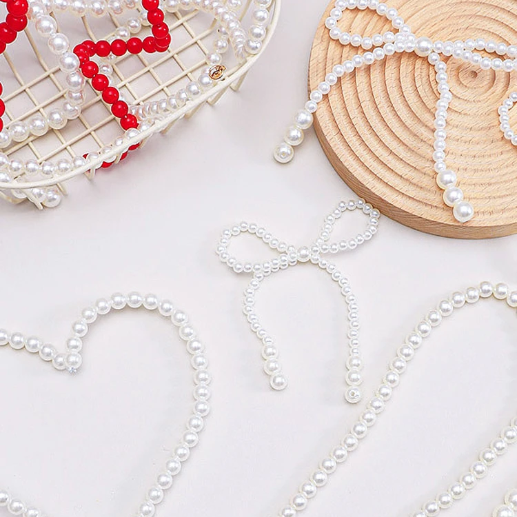 网红花束配饰造型珍珠链条珍珠固定 针鲜花包装材料