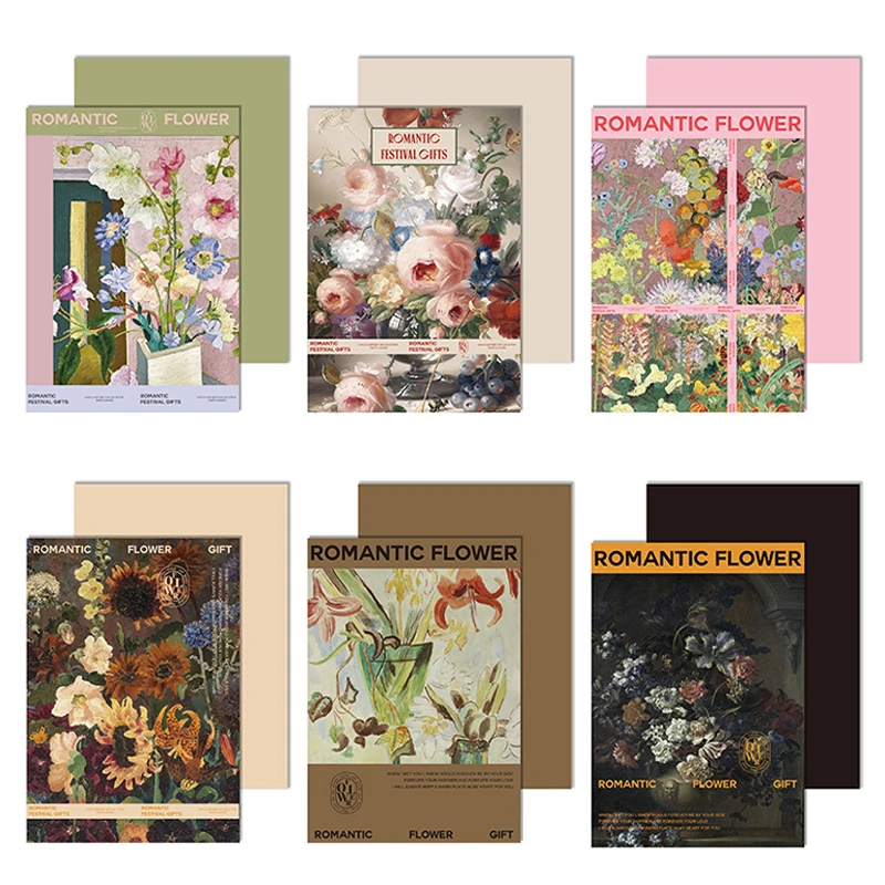 新款网红包装纸油画氛围纸节日网红花束包装材料手工diy包花纸