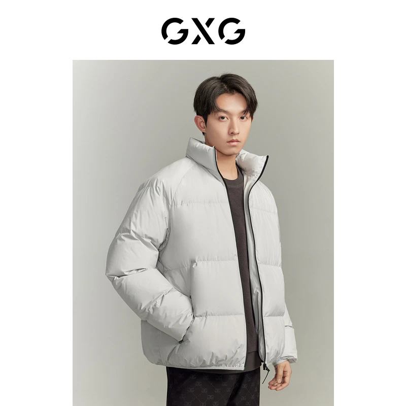 GXG男装冬季微廓立领外套男士羽绒服男23年冬季新品#GED1D2536334