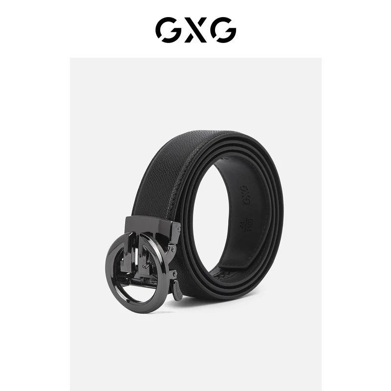 GXG皮带便捷针扣真皮男士裤腰带纯牛皮年轻商务皮带#G24D525012