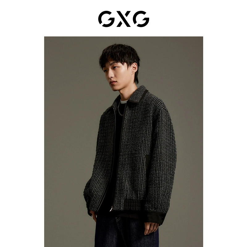 GXG男装 时尚休闲男外套保暖小香风夹克外套#GEX12113013