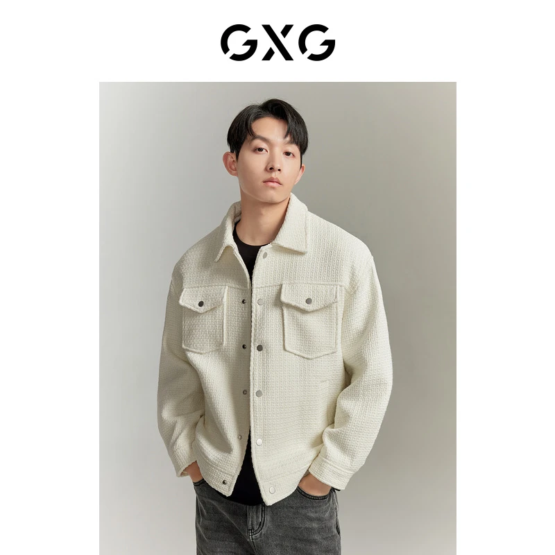 GXG男装 23年秋冬男装休闲百搭夹克上衣休闲男外套#GED12121883