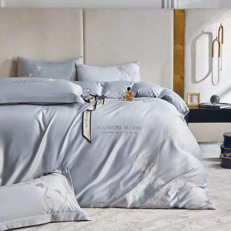 134号   灰色绣花四件套