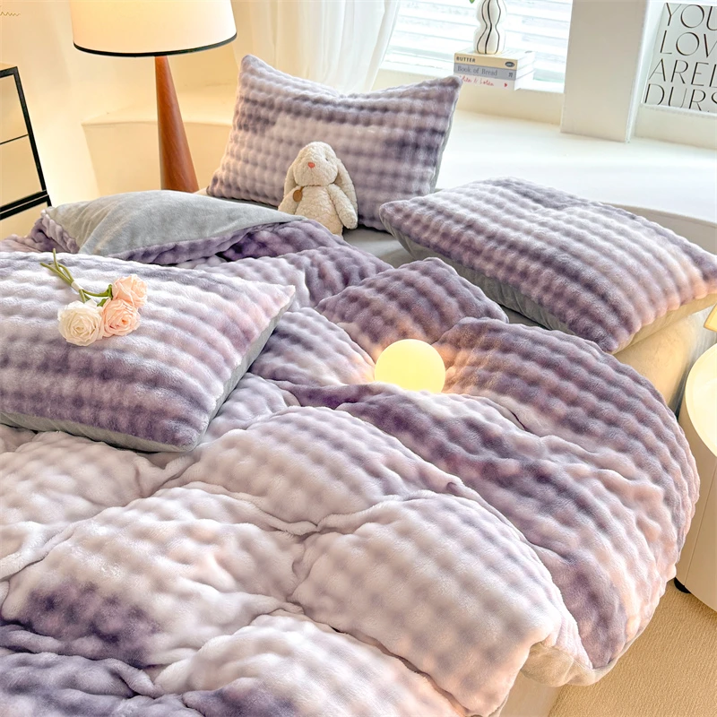 693  加厚绒四件套渐变紫
