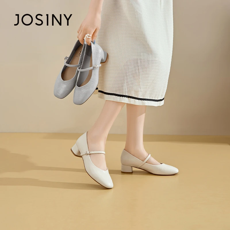 卓诗尼简约大气玛丽珍女鞋百搭2025春季新款浅口温柔女鞋单鞋