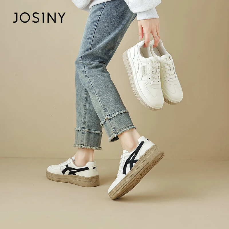 卓诗尼休闲百搭时尚板鞋2025秋季新款百搭舒适软底气质经典女鞋