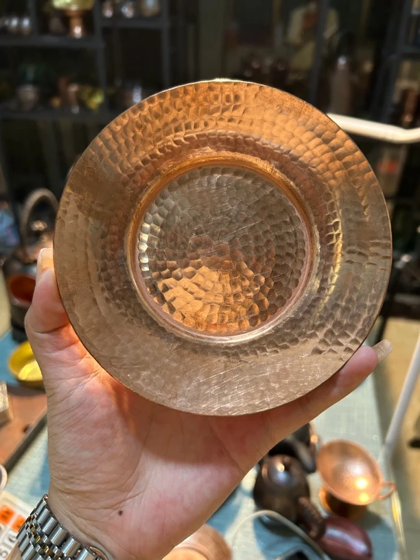 紫铜手工杯垫、壶垫（口径：13厘米）