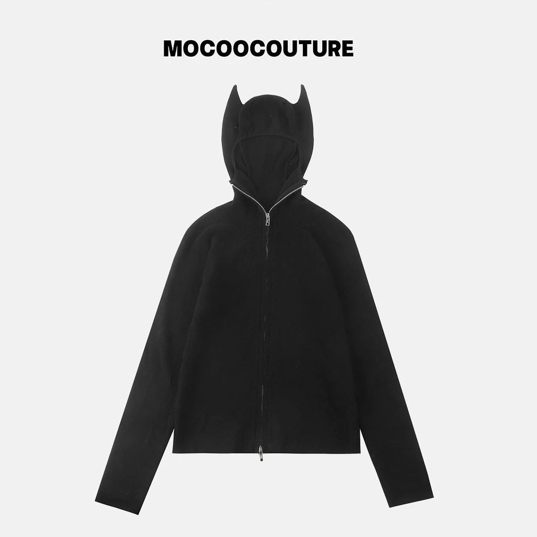 清仓默认微瑕no退no换 谨慎下单 小耳朵 黑色针织开衫 890上衣