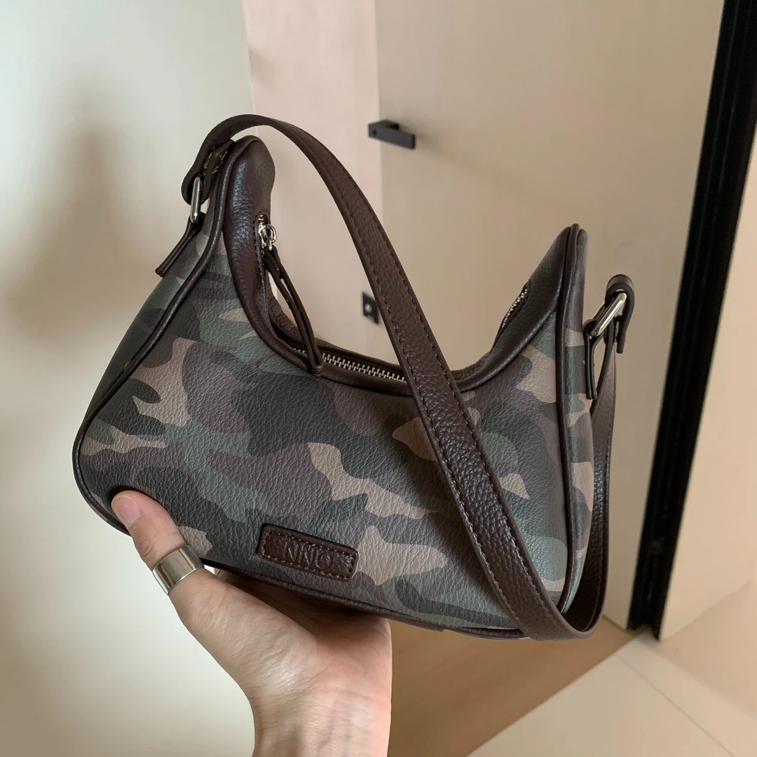 NNO小众品牌女包 迷彩单肩斜挎小包1852