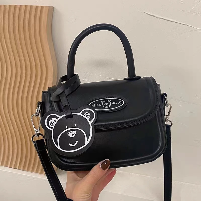 熊骑士手提小包包女夏季2025新款潮时尚韩版小众百搭斜挎包马鞍包