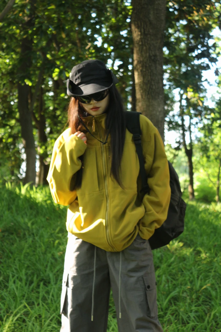 伽玛户外防风防水保暖冲锋衣软壳冲锋衣透气连帽夹克宽松