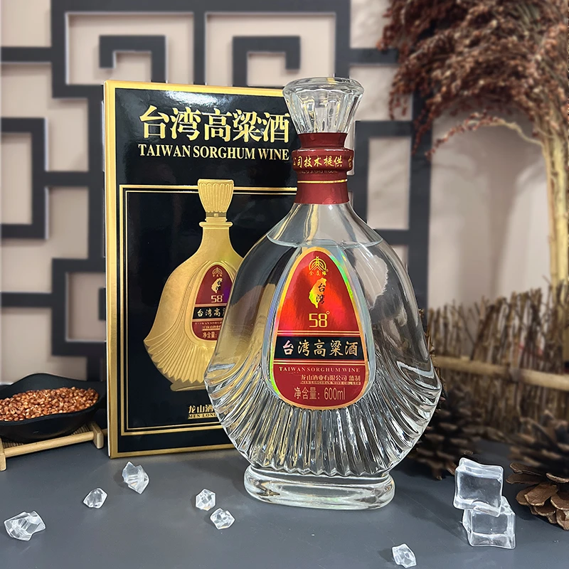金厦缘台湾高粱酒白酒金门纯粮送礼清香过年礼盒装白酒52度600ml