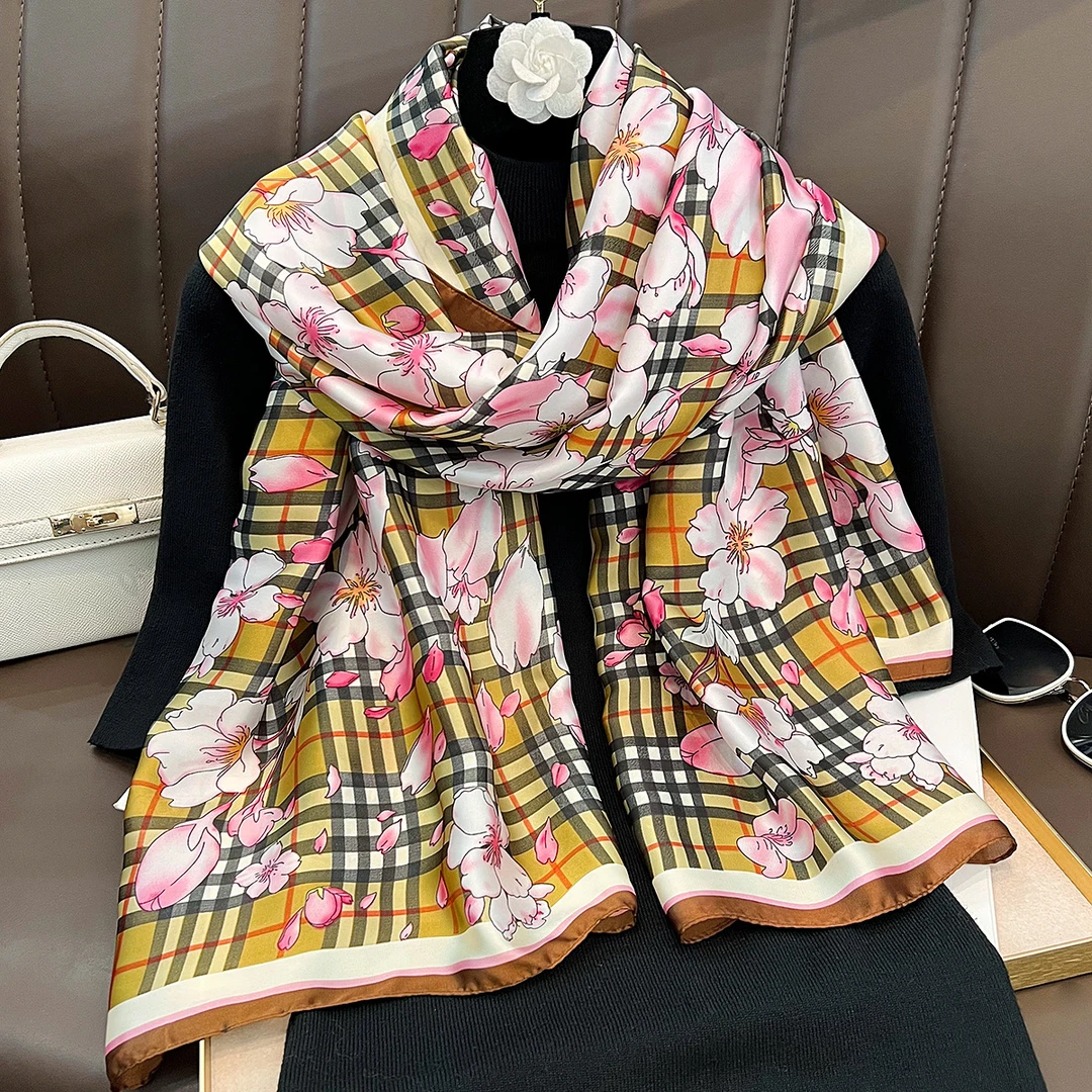 2024新款百搭丝绸丝巾方巾 180*90#3-6030