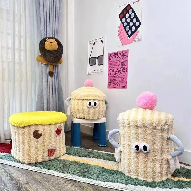 网红ins可爱编织收纳筐多巴胺怪兽小摆件卡通雨衣外卖骑手专用