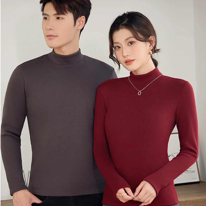 门店168！【加绒加厚半高领】韩版修身无痕超保暖微米绒打底衫