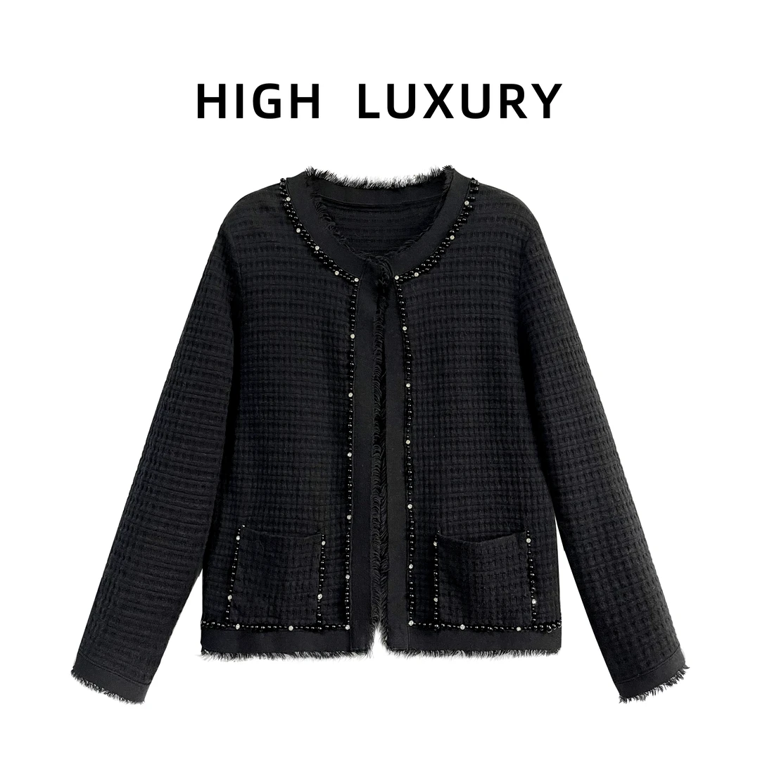 外单 桑蚕丝羊绒小香风短外套（22121027）