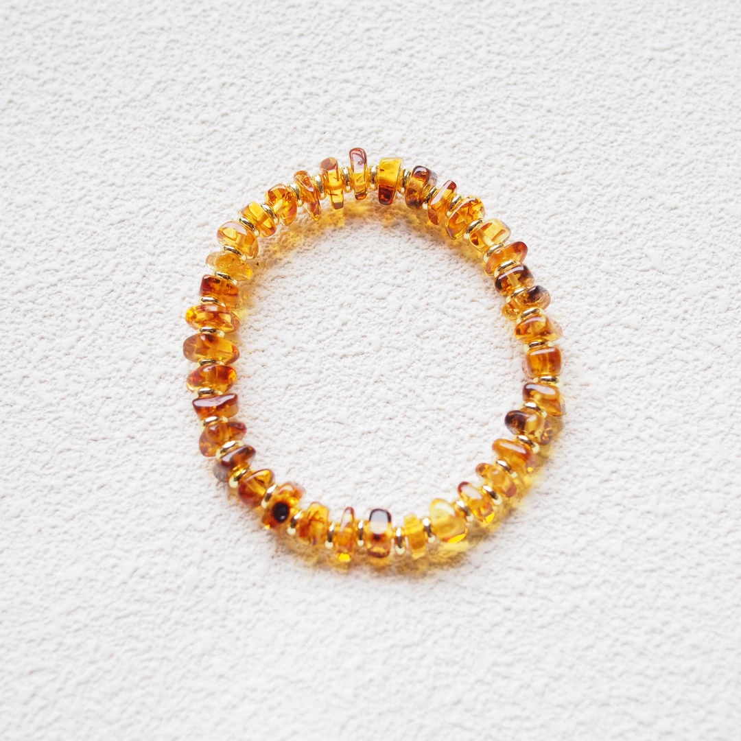 琥珀方形手串气质百搭