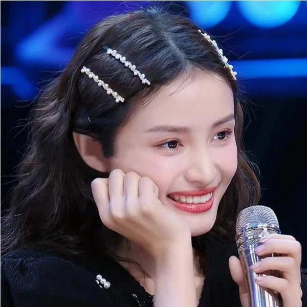 网红2023年新款仿珍珠发卡侧边刘海夹子镶钻发夹女一字夹头饰