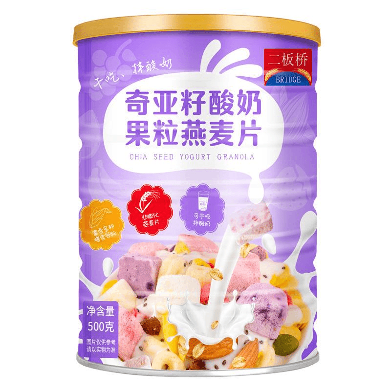 板桥燕麦片酸奶果粒坚果学生上班族即食奇亚籽酸奶果粒燕麦片笋0g